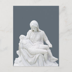 Cartão Postal Pietà esculpida