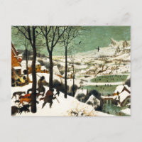 Pieter Bruegel Hunters no Cartão-Postal da Neve