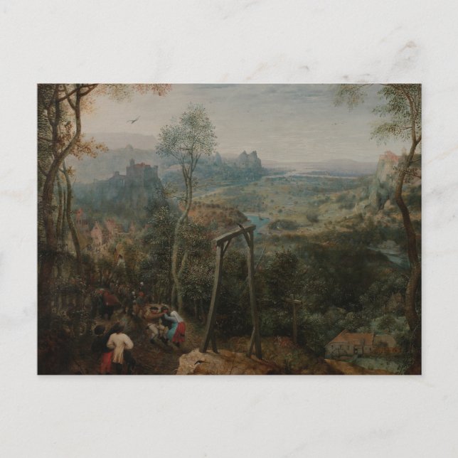 Cartão Postal Pieter Bruegel, o Velho-A-Magia, sobre a forca (Frente)