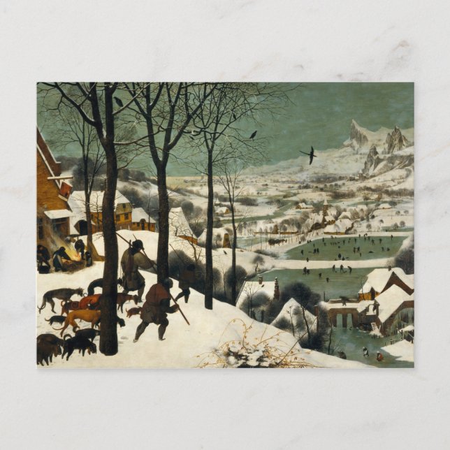 Cartão Postal Pieter Bruegel, o Velho - Caçadores na Neve (Frente)
