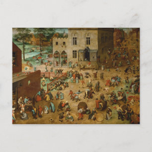 Cartão Postal Pieter Bruegel, o Velho - Jogos Infantis