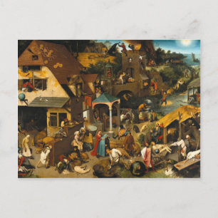 Cartão Postal Pieter Bruegel, o Velho - Provérbios Países Baixos
