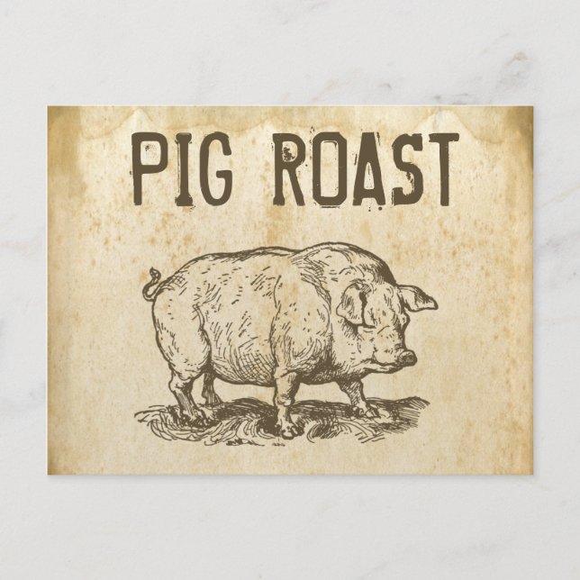 Cartão Postal Pig Roast (Frente)