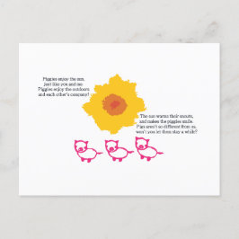 Cartão Postal Piggies Aproveite o Cartão-Postal Sun