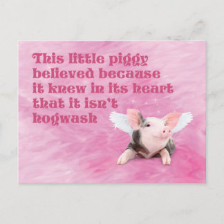 Cartão Postal Piggy Acredita