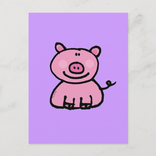 Cartão Postal Pigmento rosa (Frente)