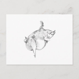 Cartão Postal Pigs Can Fly Postcard