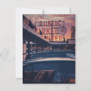 Cartão Postal Pike Market Center Seattle Washington