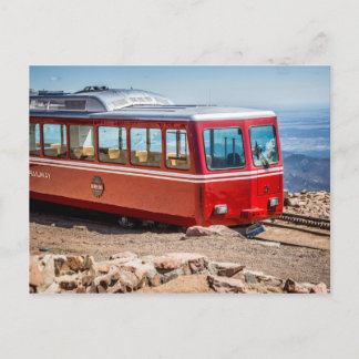 Cartão Postal Pikes Peak Cog no topo do Pikes Peak