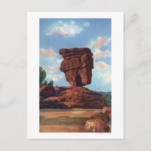 Cartão Postal Pikes Peak, Colorado - Balanced Rock (Frente)