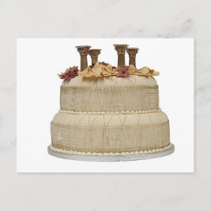 Cartão Postal Pilares De Bolo De Casamento