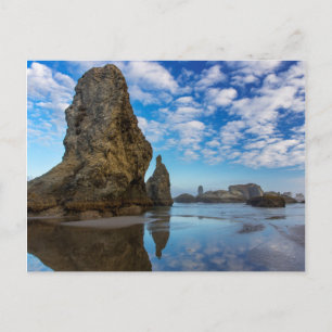 Cartão Postal Pilares de rocha na Praia de Bandon em Bandon, Ore