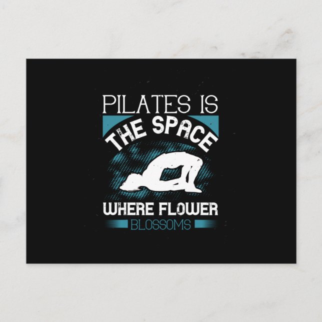 Cartão Postal Pilates é o Espaço Onde as Flores Desabrocham (Frente)