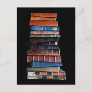 Cartão Postal Pilha de entrada de livros antigos