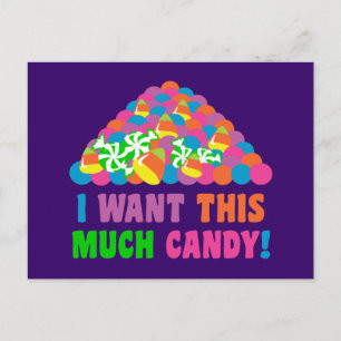 Cartão Postal Pilha de Halloween Candy