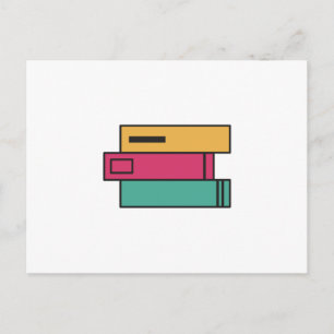 Cartão Postal pilha de livros