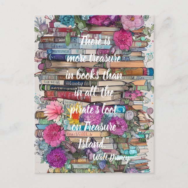 Cartão Postal Pilha de Livros (Frente)