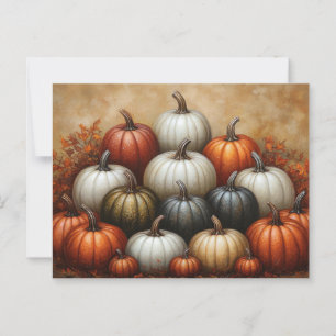 Cartão Postal Pilha de Pumpkins
