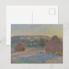 Cartão Postal Pilha de Trigo (Fim de Verão) de Claude Monet 1890