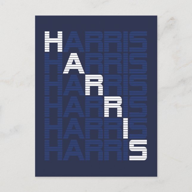 Cartão Postal pilhas de texto harris (Frente)