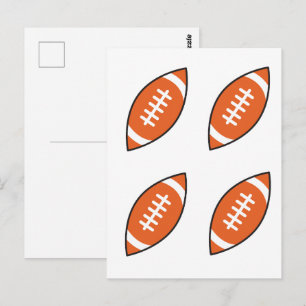Cartão Postal Pillo de ilustração do futebol americano