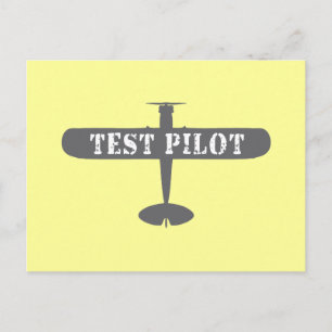 Cartão Postal Piloto de avião e de teste