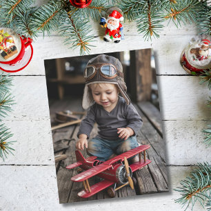 Cartão Postal Piloto de Menino e Avião Foto Personalizada de Nat