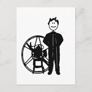 Cartão Postal Piloto de Paramotor