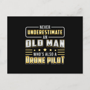 Cartão Postal Piloto Drone Quadcopter Camera FPV Ideia de presen
