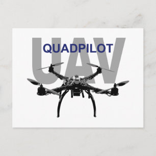 Cartão Postal Piloto quadpiloto UAV Quadcopter