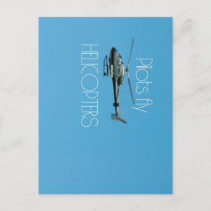 Cartão Postal Pilotos voam helicópteros