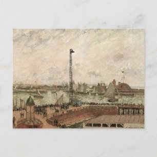 Cartão Postal Pilot's Jetty, Le Havre, Misty de Camille Pissarro