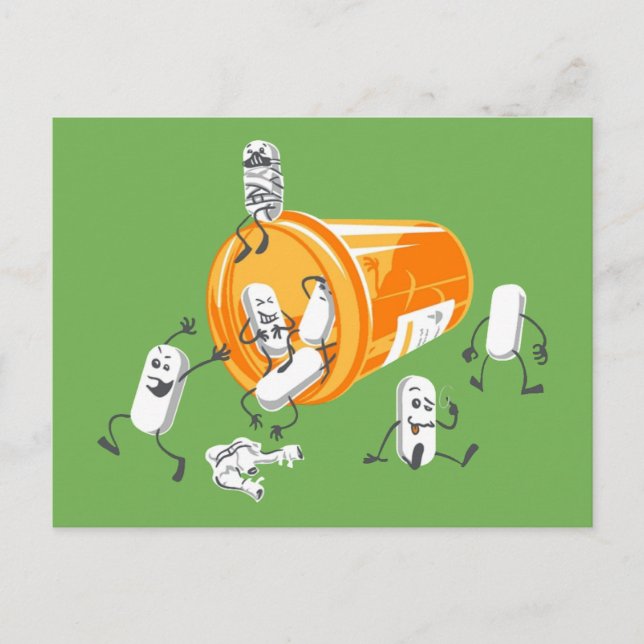 Cartão Postal Pílulas loucas (Frente)