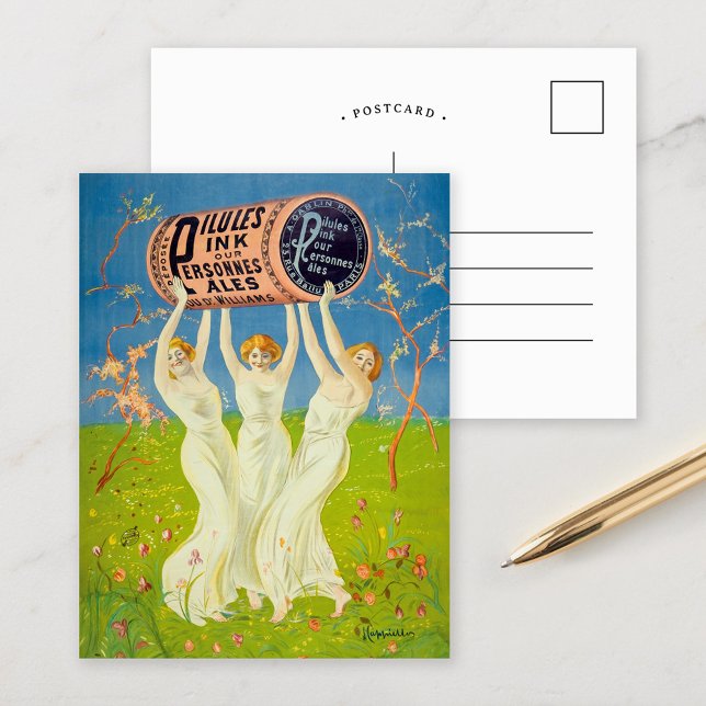 Cartão Postal Pílulas rosa para Pessoas pálidas | Leonetto Cappi (Criador carregado)