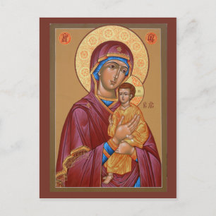 Cartão Postal Pimen Mother of God Prayer Card