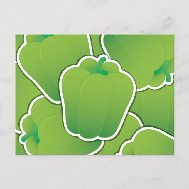 Cartão Postal Pimenta verde-funfa (Frente)