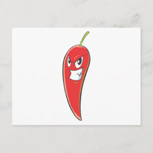 Cartão Postal Pimenta Vermelha Quente e Picante