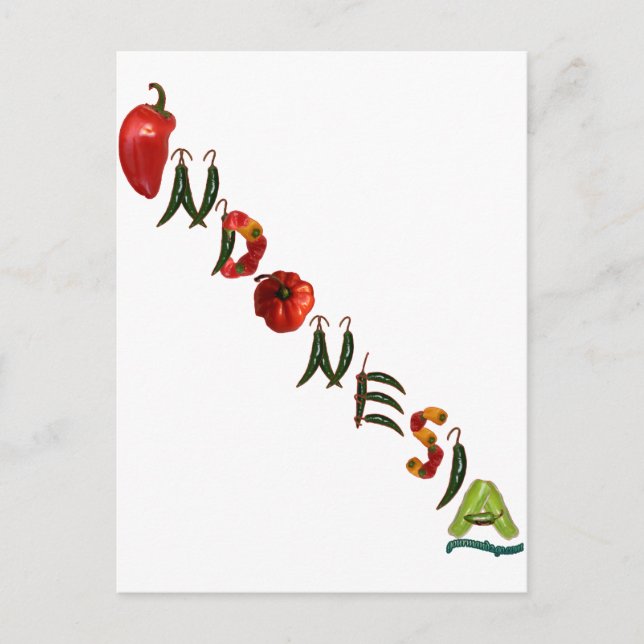 Cartão Postal Pimentas da Indonésia (Frente)