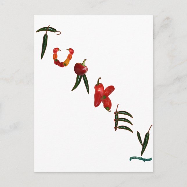 Cartão Postal Pimentões Turquia (Frente)