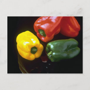 Cartão Postal Pimentos coloridos deliciosos