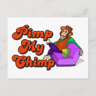 Cartão Postal Pimp My Chimp
