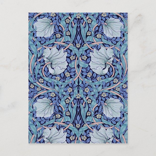 Cartão Postal Pimpernel Azul, William Morris (Frente)