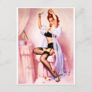 Cartão Postal Pin Up de Boudoir