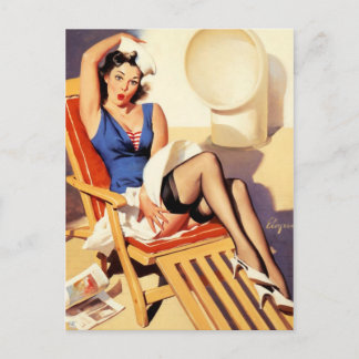 Cartão Postal Pin-up do marinheiro