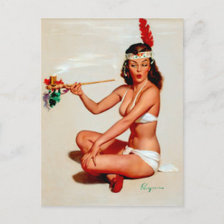 Cartão Postal Pin-Up do Pipe de Paz