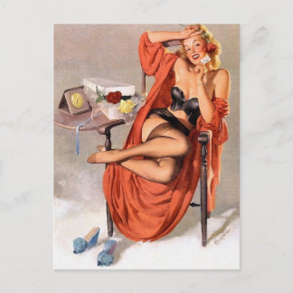 Cartão Postal Pin-up Dramático