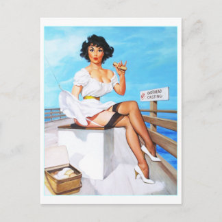 Cartão Postal Pin up Garotas Arte Vintage Retro Im