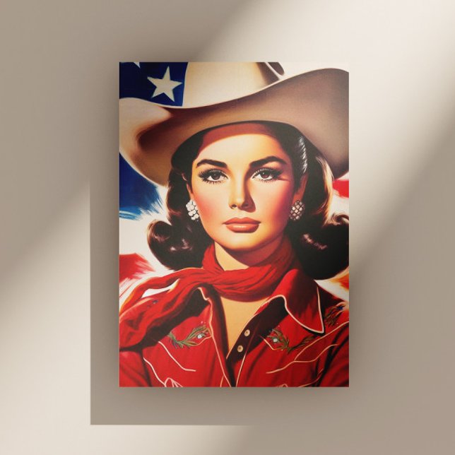 Cartão Postal Pin-up Western Vintage (Criador carregado)