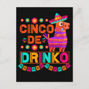 Cartão Postal Pinata Cinco De Mayo Celebração Bebendo
