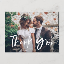 Cartão Postal Pincel Branco Lettered Photo Weding (Casamento Fot